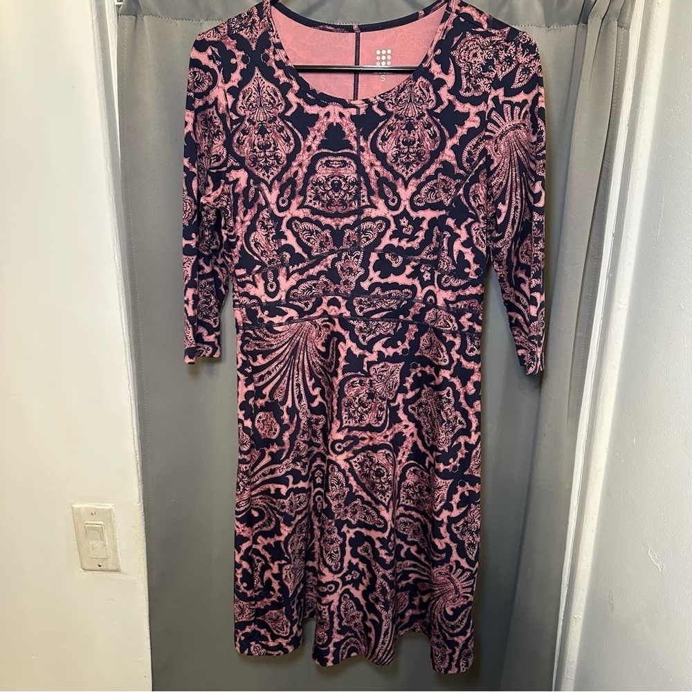 Title Nine Patterned 1/4 Sleeve Athletic Sporty Camping Hiking Dress Size Small - Picture 2 of 16